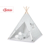 Mini Lot: Tipi pour Enfant avec Tapis de Jeu et Plumes Décoratives Gris