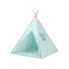 Mini Lot: Tipi pour Enfant avec Tapis de Jeu et Plumes Décoratives Menthe