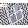 Mini Lot: Tipi pour Enfant avec Tapis de Jeu et Plumes Décoratives Noir Chevron