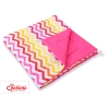 Mini Lot: Tipi pour Enfant avec Tapis de Jeu et Plumes Décoratives Rose Jaune Chevron