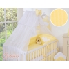 Moustiquaire de Lit Bébé Jaune Rayures Cœurs
