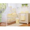 Moustiquaire de Lit Bébé Jaune Rayures Cœurs