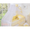 Moustiquaire de Lit Bébé Jaune Rayures Cœurs