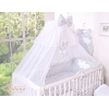 Moustiquaire de Lit Bébé Noir à Pois Cœurs
