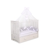 Moustiquaire en Tulle pour Lit Bébé Blanc Mousseline