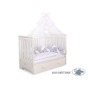 Moustiquaire en Tulle pour Lit Bébé Blanc Mousseline