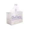 Moustiquaire en Tulle pour Lit Bébé Gris Mousseline