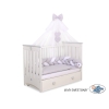 Moustiquaire en Tulle pour Lit Bébé Gris Mousseline