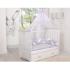 Moustiquaire en Tulle pour Lit Bébé Gris Mousseline