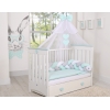 Moustiquaire en Tulle pour Lit Bébé Menthe Mousseline