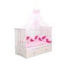 Moustiquaire en Tulle pour Lit Bébé Rose Mousseline
