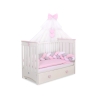 Moustiquaire en Tulle pour Lit Bébé Rose Mousseline