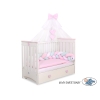 Moustiquaire en Tulle pour Lit Bébé Rose Mousseline