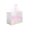 Moustiquaire en Tulle pour Lit Bébé Rose Mousseline