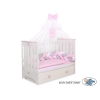 Moustiquaire en Tulle pour Lit Bébé Rose Mousseline