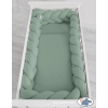 Tour de lit vert pastel Tressé  3m