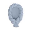 Réducteur de Lit Bébé Tressé et tapis 2 en 1 Bleu Pastel
