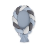 Réducteur de Lit Bébé Tressé 2 en 1 Gris Anthracite Bleu Pastel