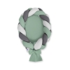 Réducteur de Lit Bébé Tressé 2 en 1 Gris Vert Pastel Anthracite