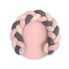 Oreiller Donuts Tressé pour Bébé/ Tapis de Jeu 2 en 1  Beige Anthracite Rose Poussiéreux