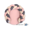 Oreiller Donuts Tressé pour Bébé/ Tapis de Jeu 2 en 1  Beige Anthracite Rose Poussiéreux