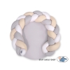 Oreiller Donuts Tressé pour Bébé/ Tapis de Jeu 2 en 1  Blanc Gris Beige