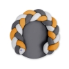Oreiller Donuts Tressé pour Bébé/ Tapis de Jeu 2 en 1  Gris Anthracite Miel