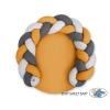Oreiller Donuts Tressé pour Bébé/ Tapis de Jeu 2 en 1  Gris Anthracite Miel