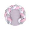 Oreiller Donuts Tressé pour Bébé/ Tapis de Jeu 2 en 1  Rose Blanc Gris