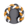 Oreiller Tressé Bébé Donut Blanc Anthracite Miel