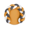 Oreiller Tressé Bébé Donut Blanc Anthracite Miel