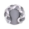 Oreiller Tressé Bébé Donut Blanc Gris Anthracite
