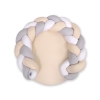 Oreiller Tressé Bébé Donut Blanc Gris Beige