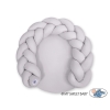 Oreiller Tressé Bébé Donut Gris