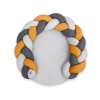Oreiller Tressé Bébé Donut Gris Anthracite Miel