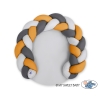 Oreiller Tressé Bébé Donut Gris Anthracite Miel