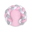 Oreiller Tressé Bébé Donut Rose Blanc Gris
