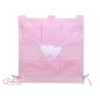 Organisateur Vide-poche de Lit Rose à Pois Cœurs