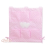 Organisateur Vide-poche de Lit Rose à Pois Cœurs