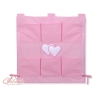 Organisateur Vide-poche de Lit Rose Cœurs