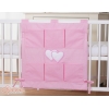 Organisateur Vide-poche de Lit Rose Cœurs