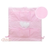 Organisateur Vide-poche de Lit Rose Rayures Cœurs
