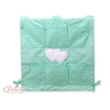 Organiseur pour Lit de Bébé Menthe à Pois Cœurs