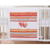 Organiseur pour Lit de Bébé Orange Rayures Cœurs