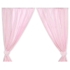Paire de Rideaux de Chambre de Bébé Rose Cœurs