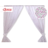 Paire de Rideaux de Chambre de Bébé Rose Fleurs Cœurs