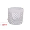 Panier à Jouets Double Face L Gris à Pois