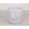 Panier à Jouets Double Face L Gris à Pois