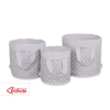 Panier à Jouets Double Face L Gris à Pois