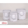 Panier à Jouets Double Face L Gris Flèches